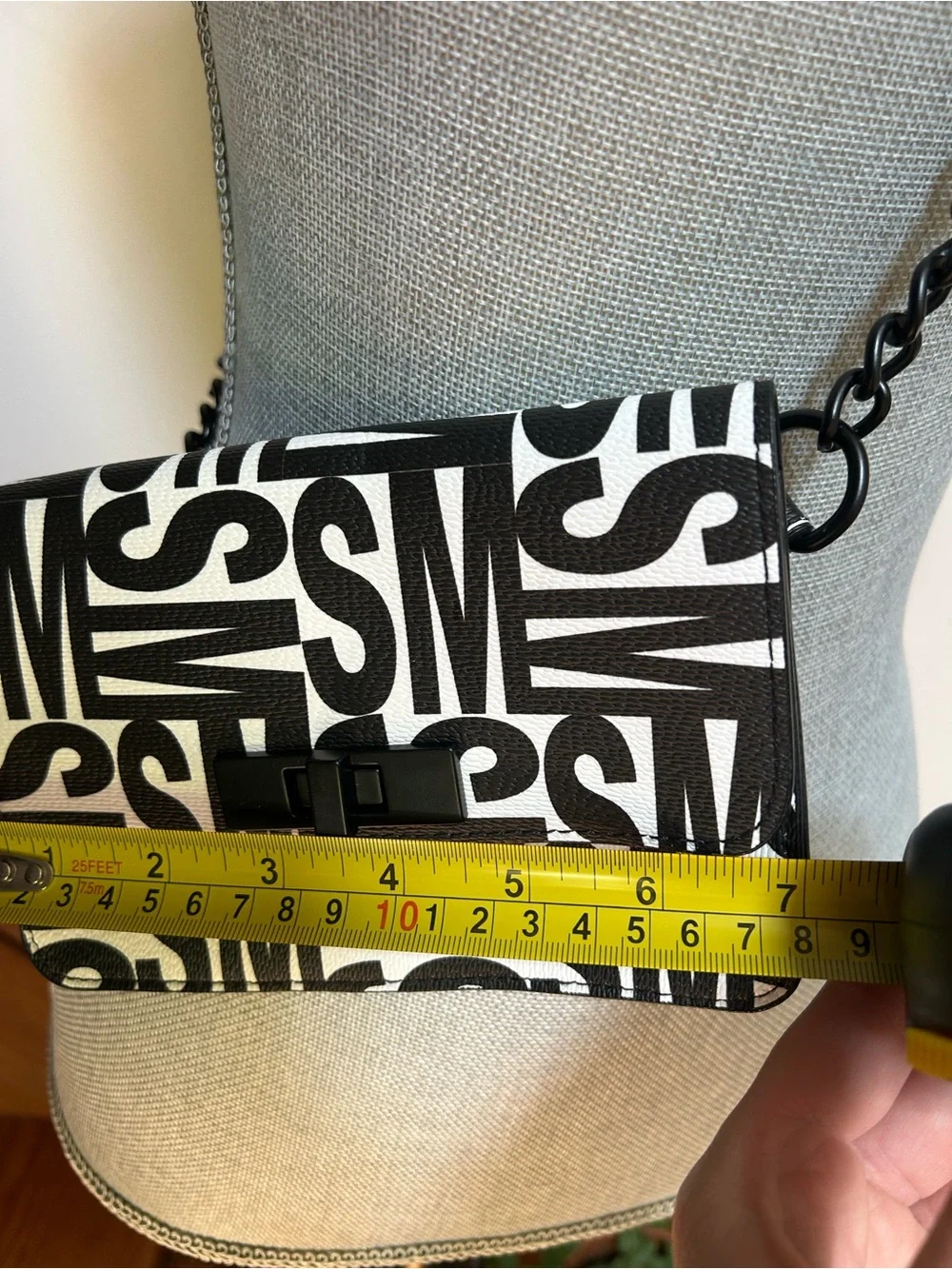 Steve Madden Black & White Patterned Crossbody Bag